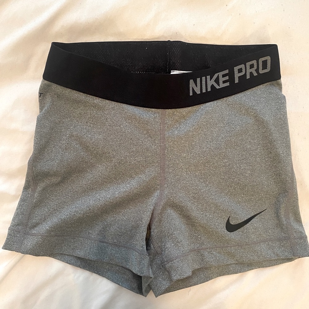 Gray Nike Compression Shorts